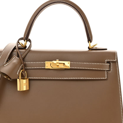 Hermes Tadelakt Kelly Sellier 25 Etoupe 8 of 12