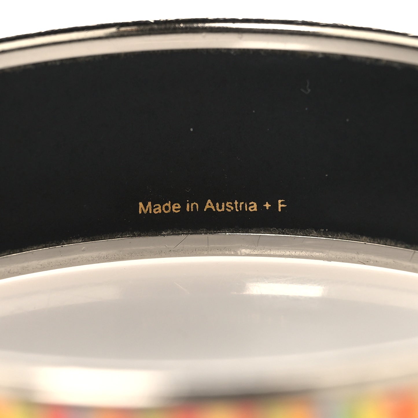 Enamel Printed Stripes Wide Bracelet 65