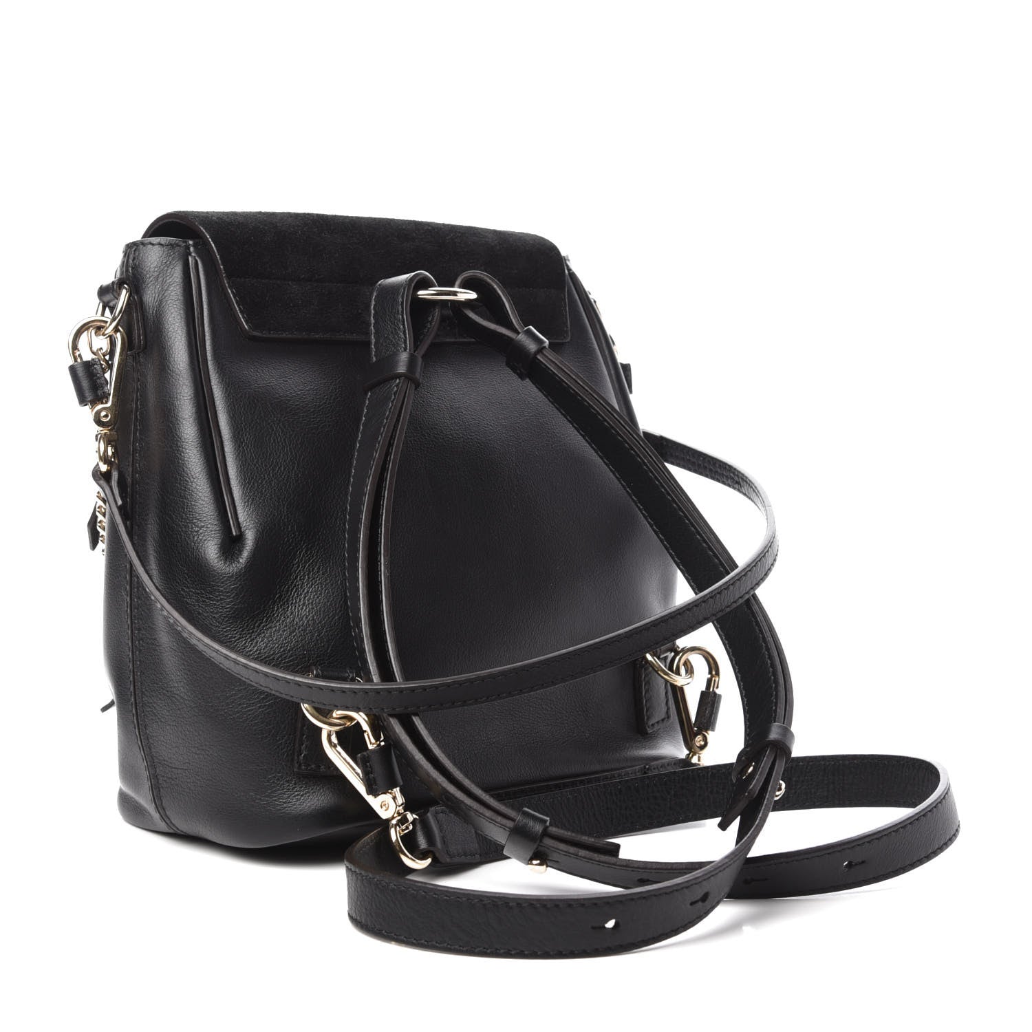 Chloe Suede Calfskin Small Faye Backpack Black 2 of 7