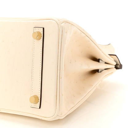 Hermes Ostrich Birkin 25 Nata 10 of 11
