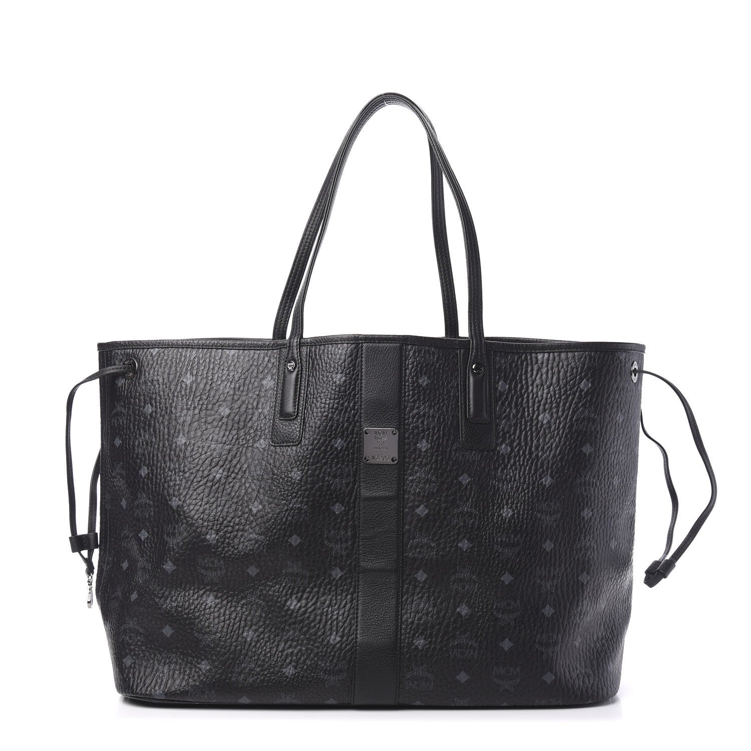 MCM Visetos Large Liz Reversible Shopper Tote Black 1 of 13