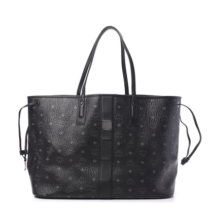 MCM Visetos Large Liz Reversible Shopper Tote Black 1 of 13