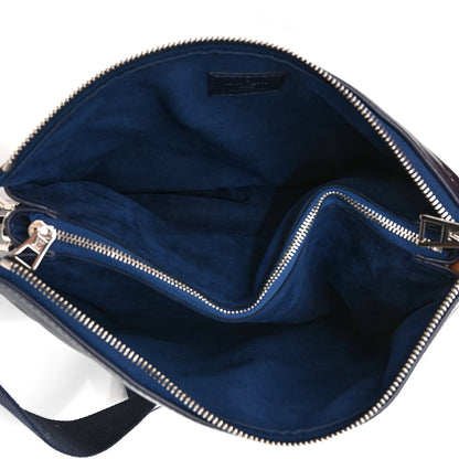 Louis Vuitton Lambskin Embossed Monogram Coussin PM Navy 5 of 9