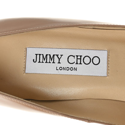 Jimmy Choo Liquid Calfskin Anouk 120 Pumps 37 Ballet Pink 6 of 8