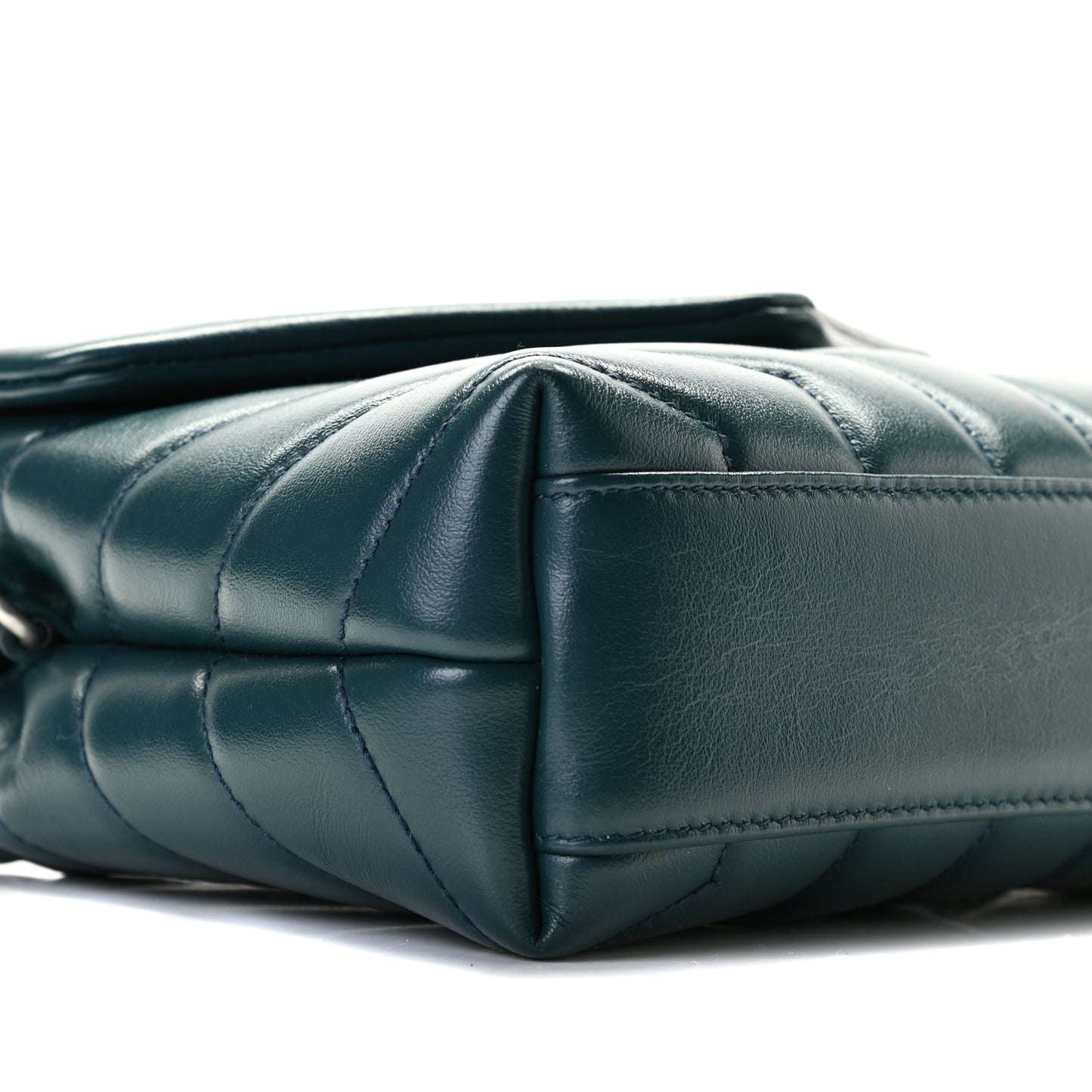 Calfskin Y Quilted Monogram Toy Loulou Satchel Dark Green