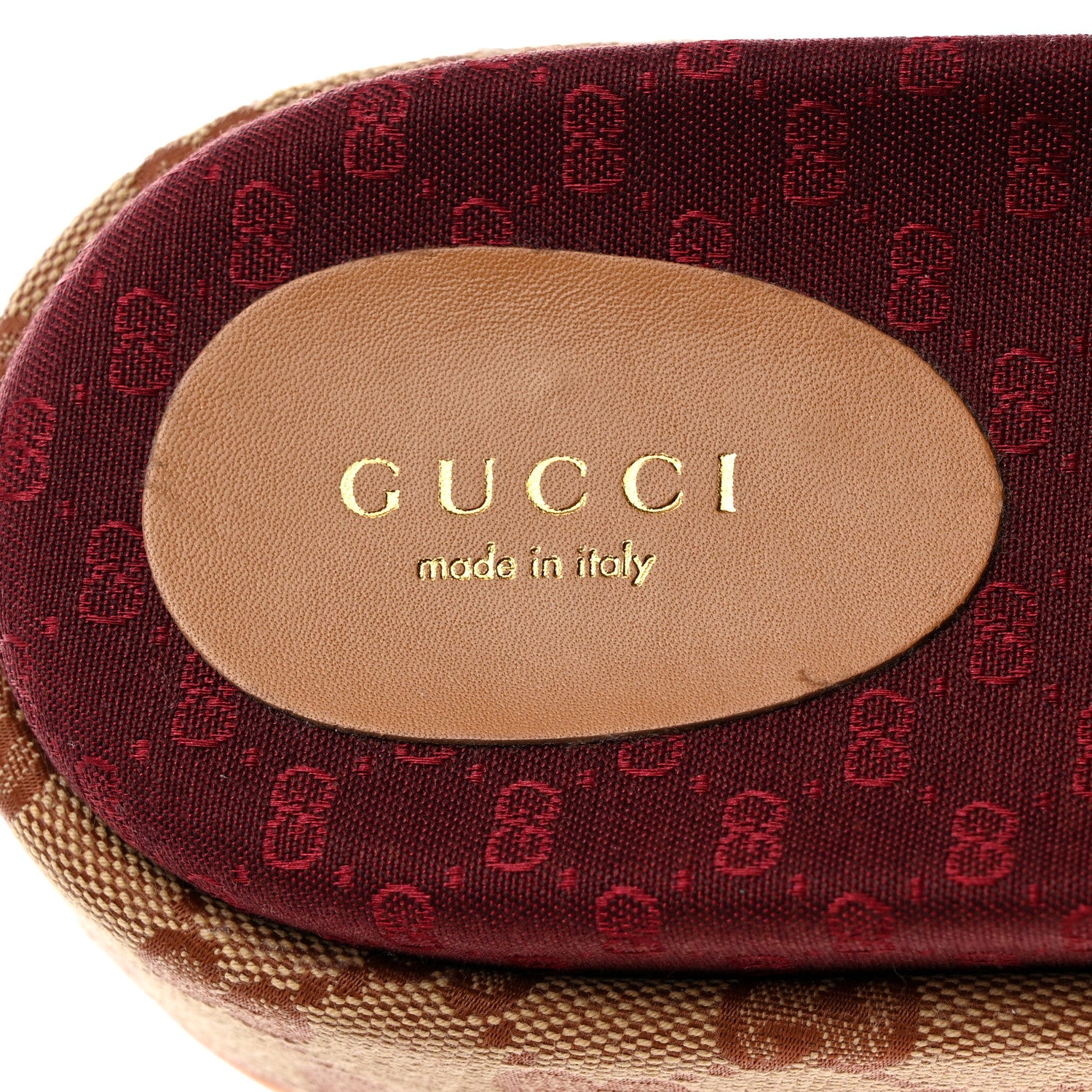 Gucci Canvas GG Monogram Angelina Platform Slide Sandals 39.5 Beige Ruggine 6 of 9