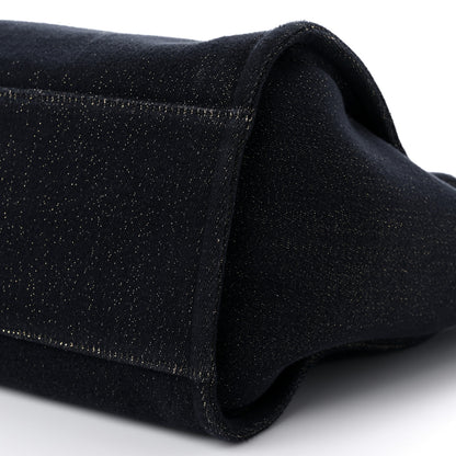 Chanel Lurex Canvas Medium Deauville Tote Navy Blue Gold 9 of 9