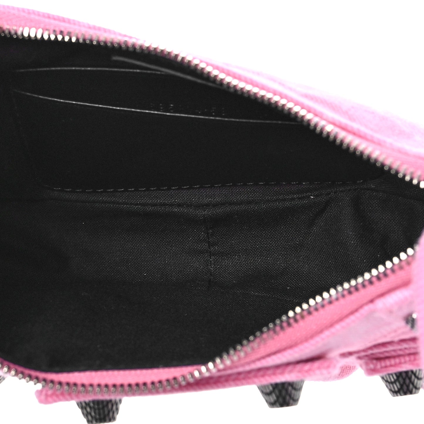 Washed Denim BB Monogram Le Cagole Mini Purse With Chain Pink