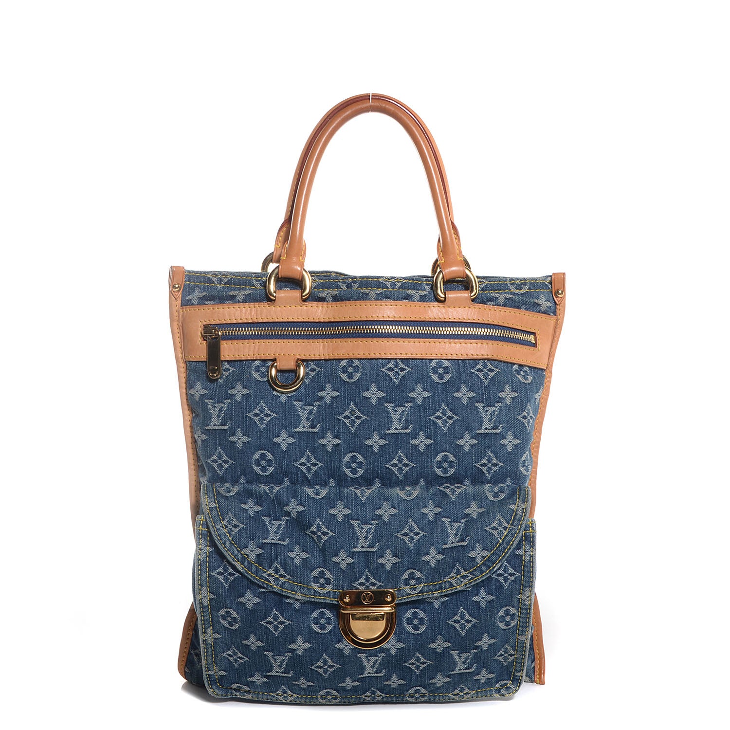 Louis Vuitton Monogram Denim Sac Plat Blue 1 of 7