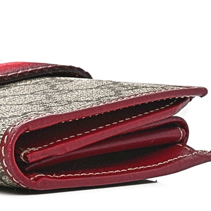 Gucci Monogram Calfskin Ladies Web Long Wallet Red 8 of 10