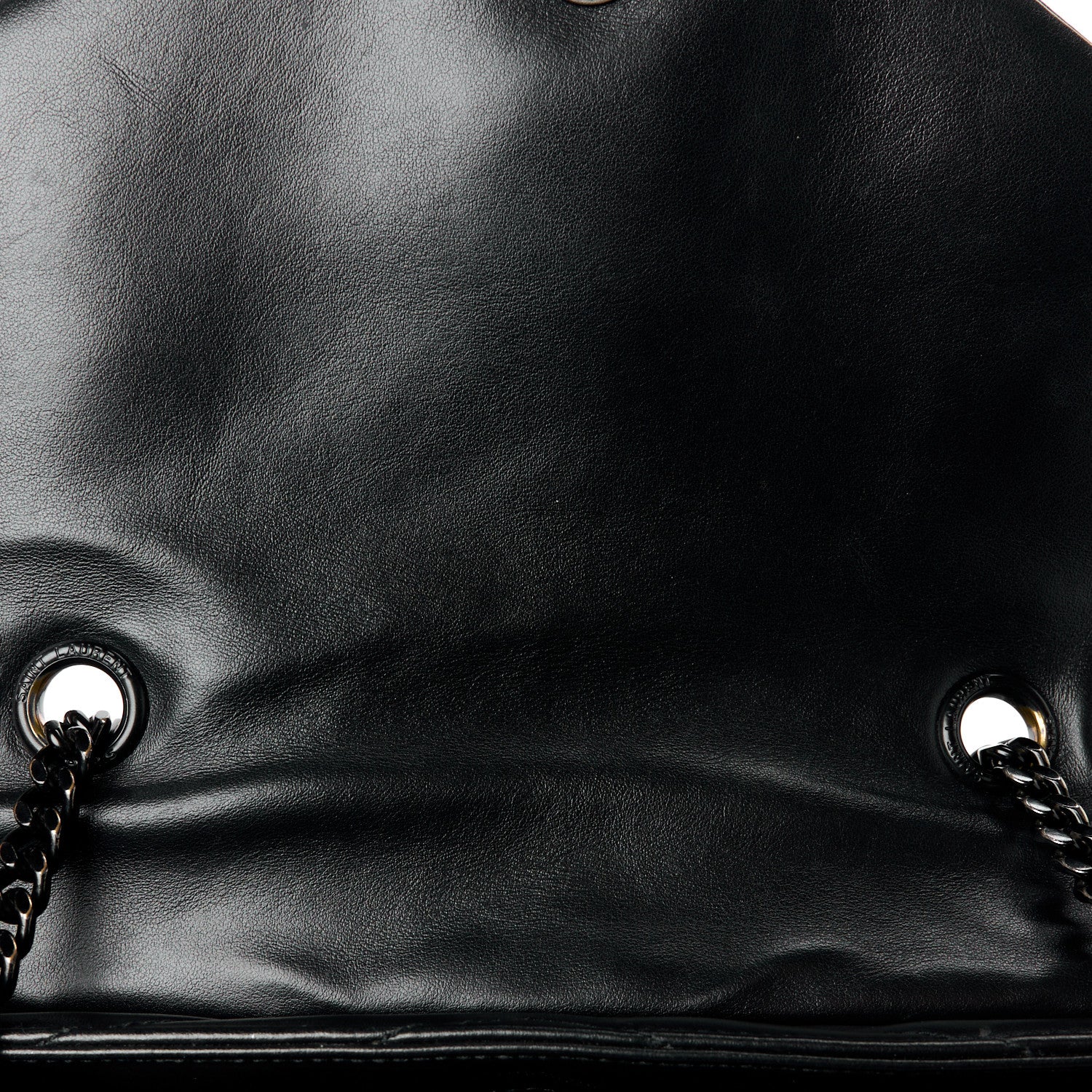 Saint Laurent SAINT LAURENT Calfskin Y Quilted Monogram Monochrome Medium Loulou Chain Satchel Black 13 of 14