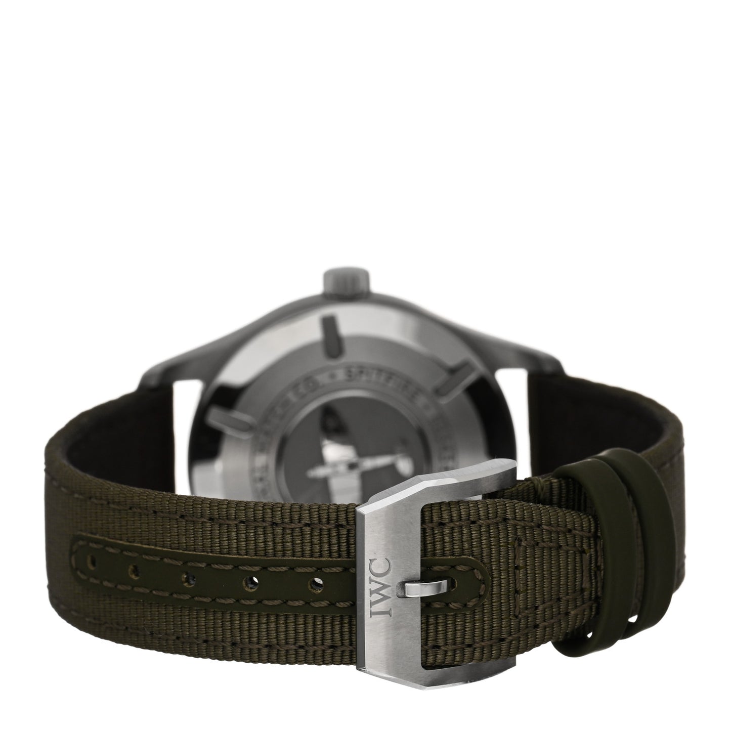 Stainless Steel Fabric 39mm Spitfire Automatic Watch Black IW326801