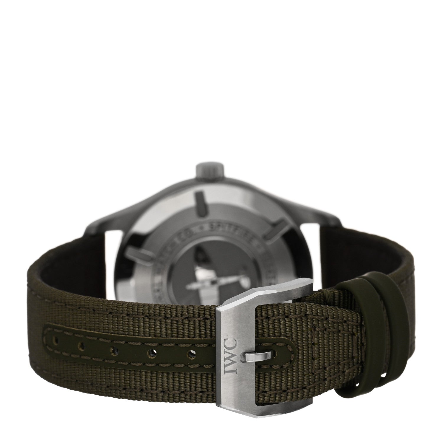 IWC Stainless Steel Fabric 39mm Spitfire Automatic Watch Black IW326801 3 of 5