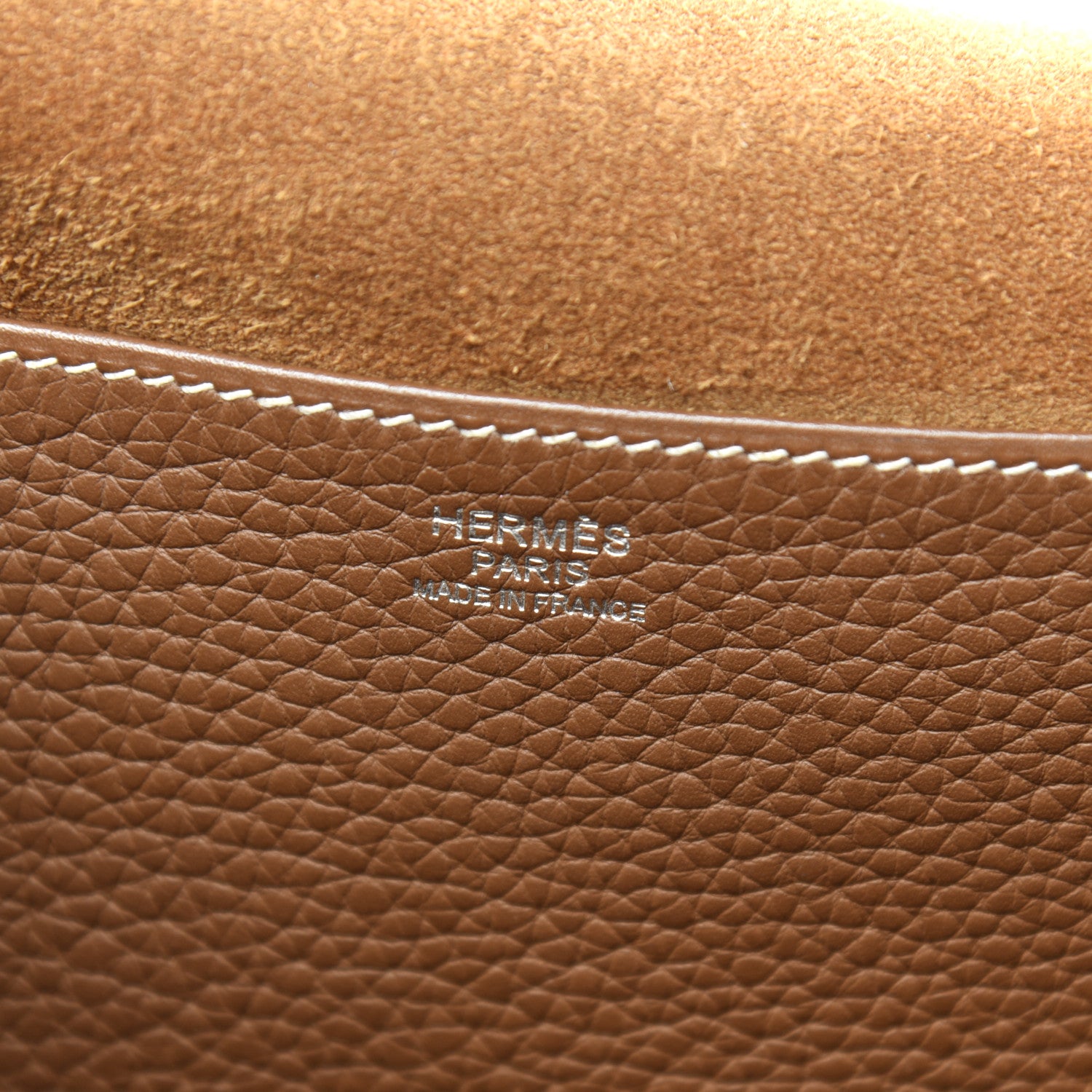 Hermes Taurillon Clemence Halzan 31 Gold 6 of 9