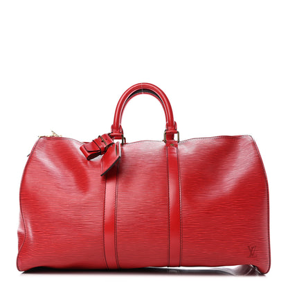 Louis Vuitton Epi Keepall 45 Castillan Red 1 of 5