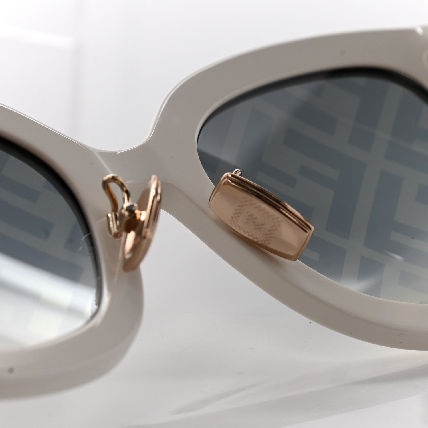 Fendi Acetate FF Sunglasses FF 0434/G/S White Gold 9 of 9
