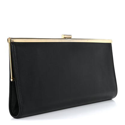 Christian Dior Calfskin Metal Frame Clutch Black 3 of 13