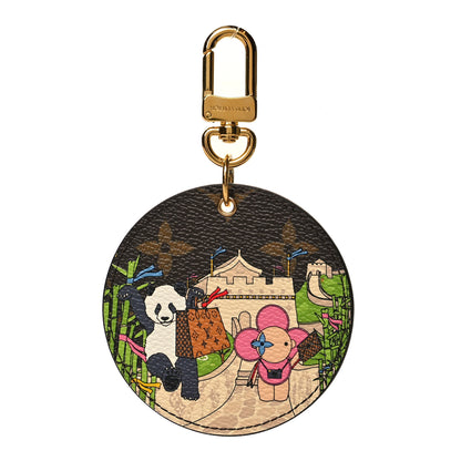 Louis Vuitton Monogram 2021 Christmas Animation China Wall Bag Charm Key Ring Myosotis Blue 1 of 5