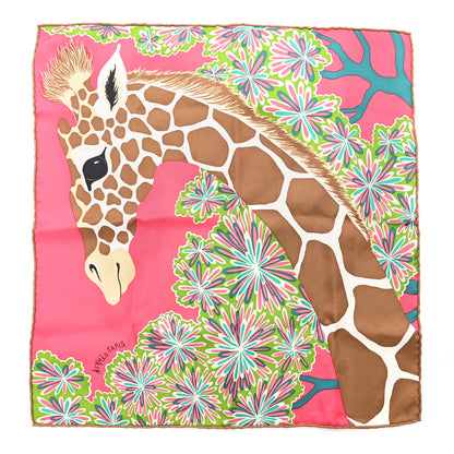 Hermes Silk The Three Graces Zoom Scarf 45 Rose Vif Tabac Vert 1 of 3