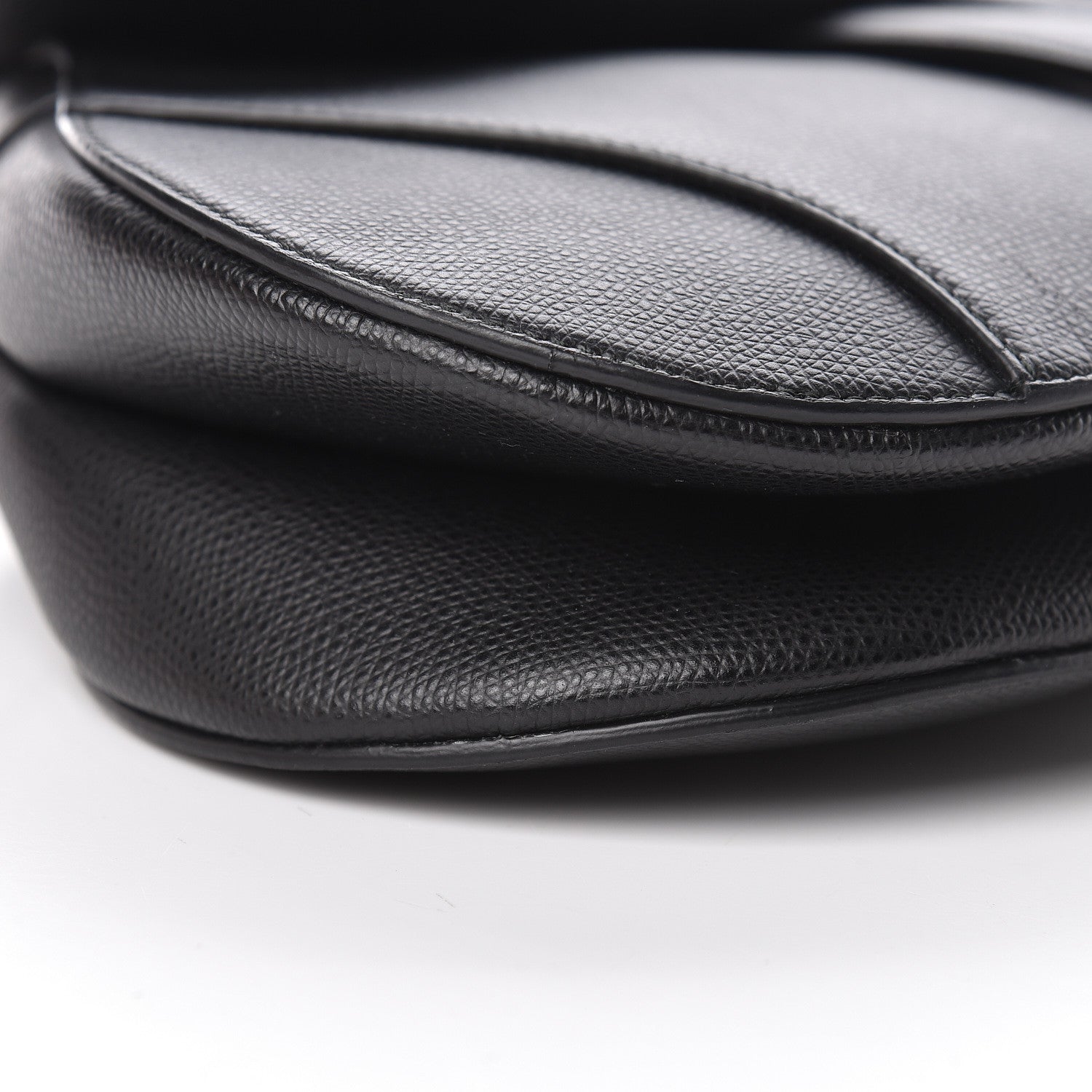 Christian Dior Grained Calfskin Saddle Bag Black 11 of 14