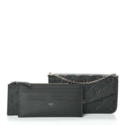 Louis Vuitton Empreinte Pochette Felicie Chain Wallet Black 6 of 7