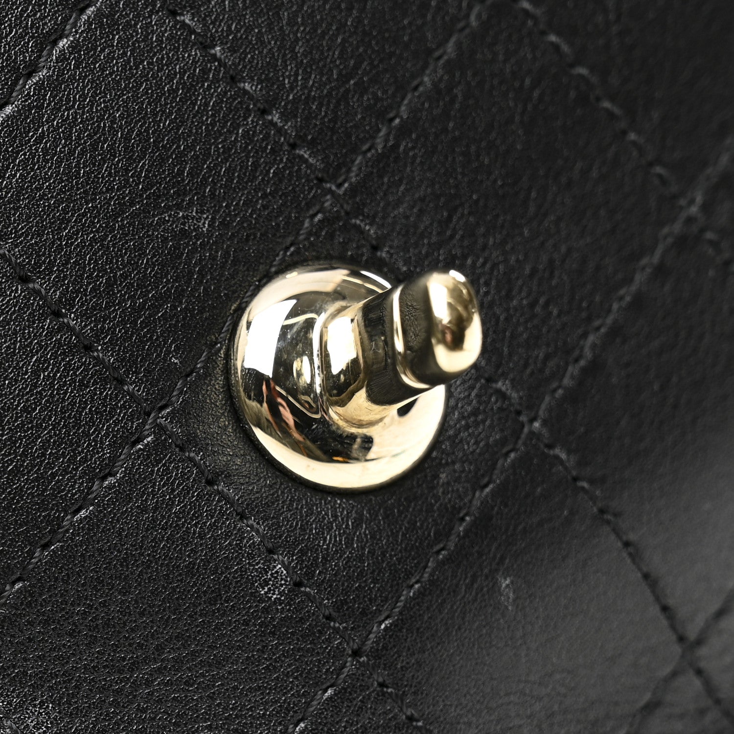 Chanel Calfskin Stitched Small Covered CC Flap Bag Black 20 of 21