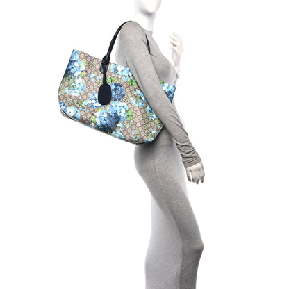 Gucci GG Supreme Monogram Blooms Medium Reversible Tote Beige Blue 2 of 22