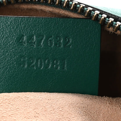 Gucci Calfskin Matelasse Small GG Marmont Chain Shoulder Bag Emerald Green 6 of 11