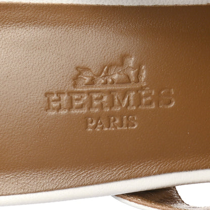 Hermes Nappa Bikini Sandals 36 White 7 of 7