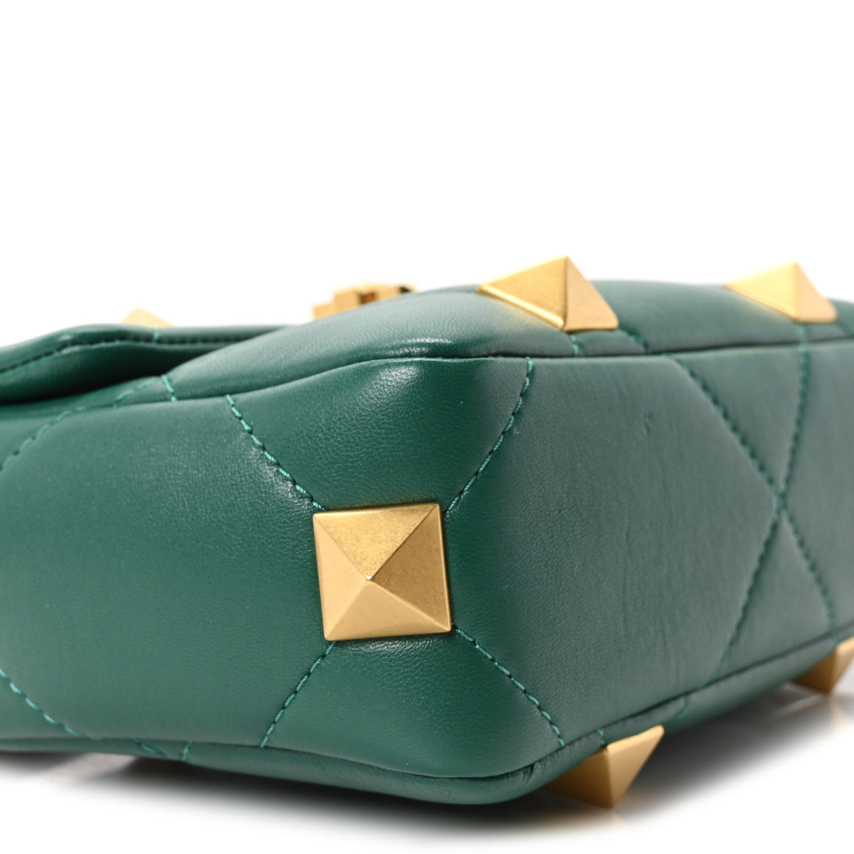 Valentino Garavani Nappa Small Roman Stud Shoulder Bag Jungle 8 of 9