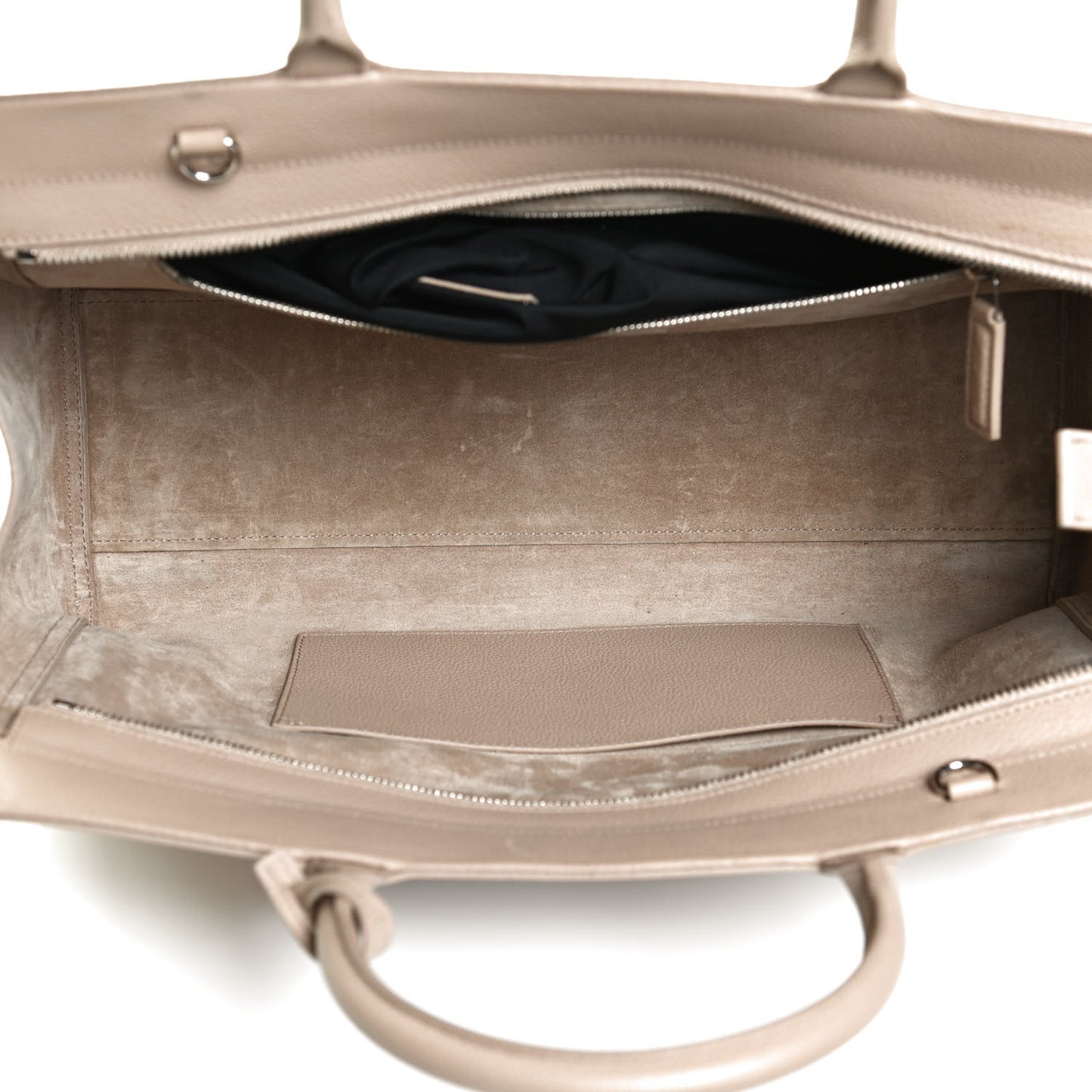Calfskin Medium Rive Gauche Cabas Dark Beige