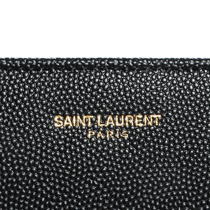 Saint Laurent Grain De Poudre Classic Zip Around Wallet Nero Black 9 of 10