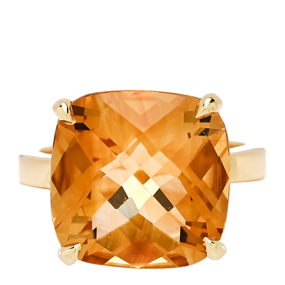 Tiffany 18K Yellow Gold Citrine Sparklers Cocktail Ring 52 6 1 of 5
