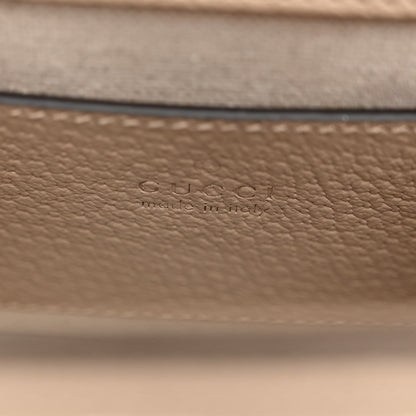 Gucci GG Supreme Monogram Textured Dollar Calfskin Web Mini Ophidia Padlock Top Handle Chain Shoulder Bag Beige Mystic White Oatmeal 6 of 9