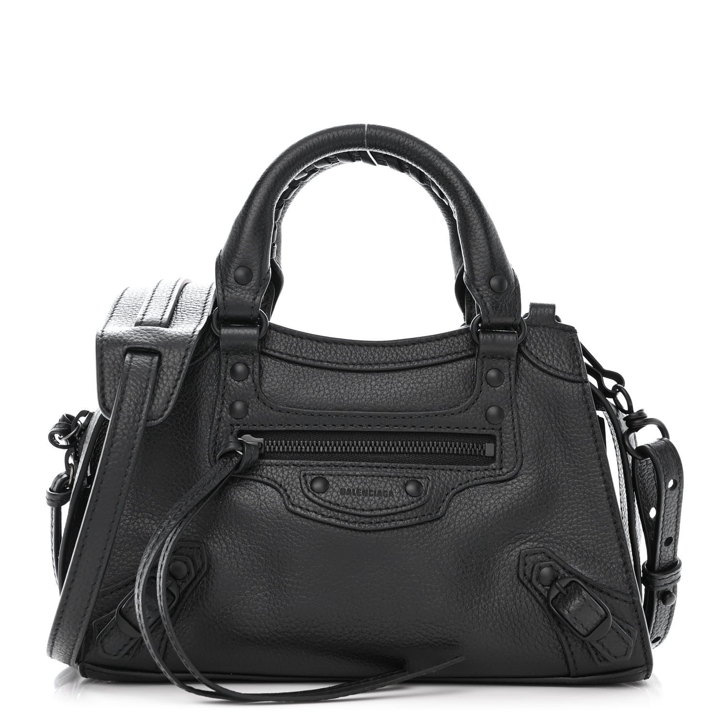 Balenciaga Grained Calfskin Neo Classic Black Hardware Mini City Black 1 of 10