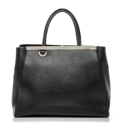 Fendi Vitello Elite Regular 2Jours Tote Black 1 of 6