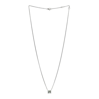 David Yurman Sterling Silver Diamond Prasiolite 9mm Petite Chatelaine Pendant Necklace 2 of 4