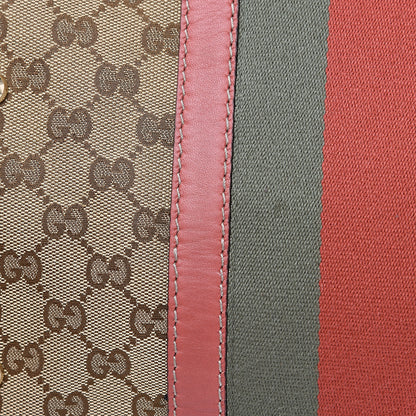 Gucci Monogram Medium Vintage Web Boston Pink 11 of 16