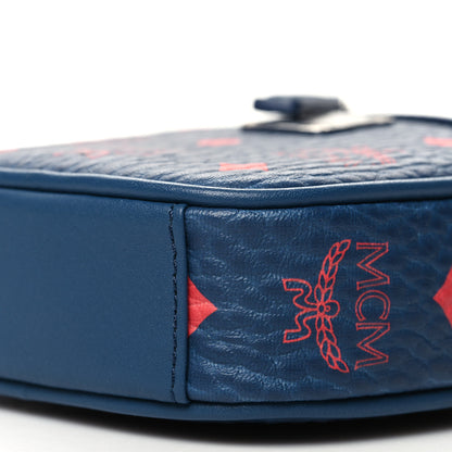 MCM Visetos X-Mini Crossbody Bag Deep Blue Sea 9 of 9