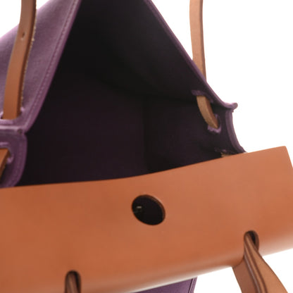Hermes Vache Hunter Toile Herbag Zip 31 PM Fauve Cassis 8 of 8