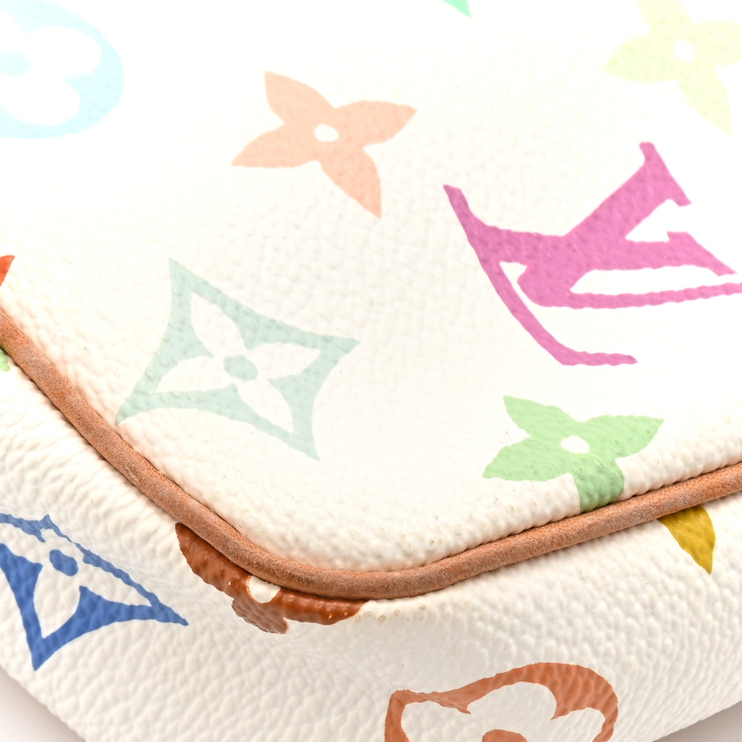 Monogram Multicolor Pochette Accessories White