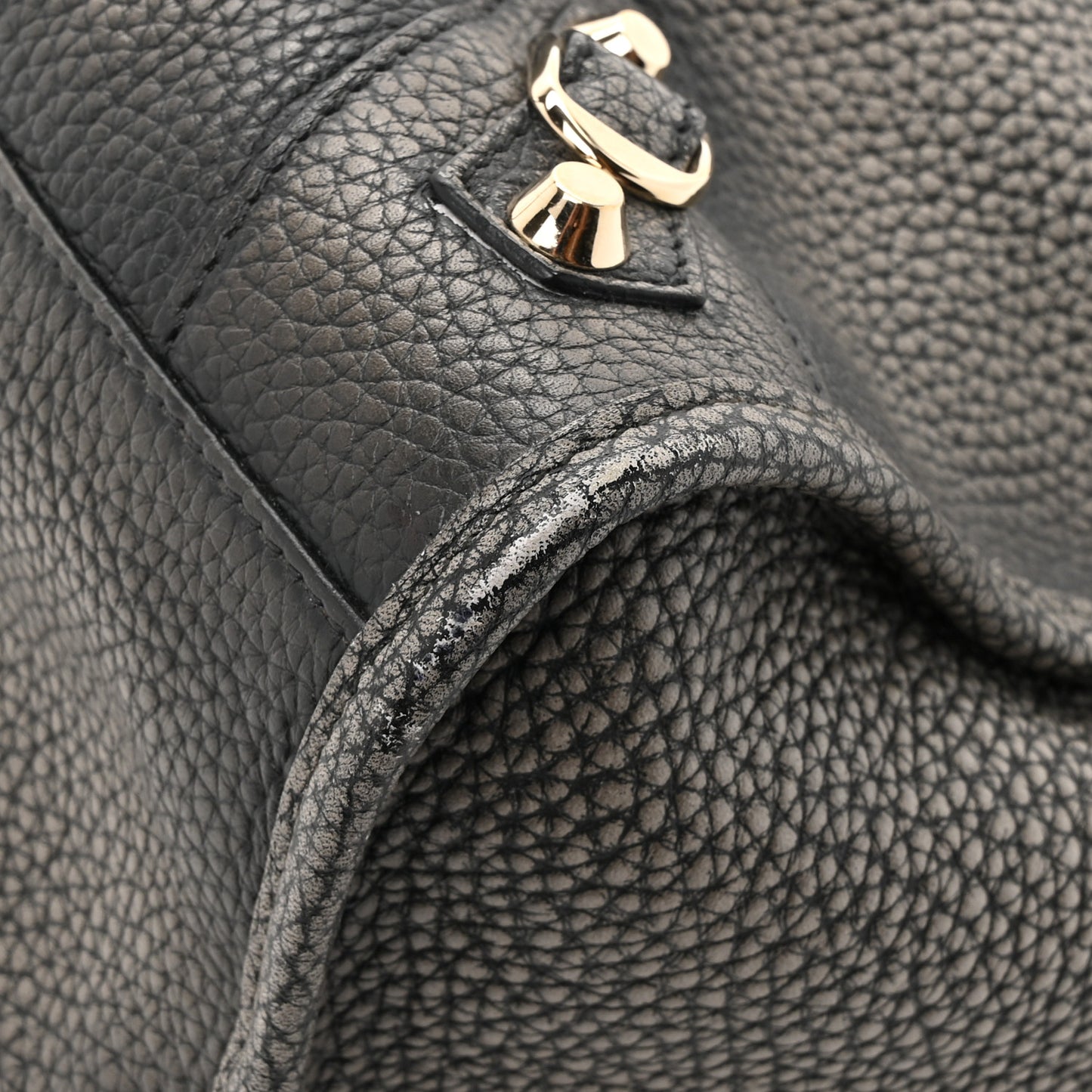 Grained Calfskin Classic Gold Hardware City Ombre Grey Gradient