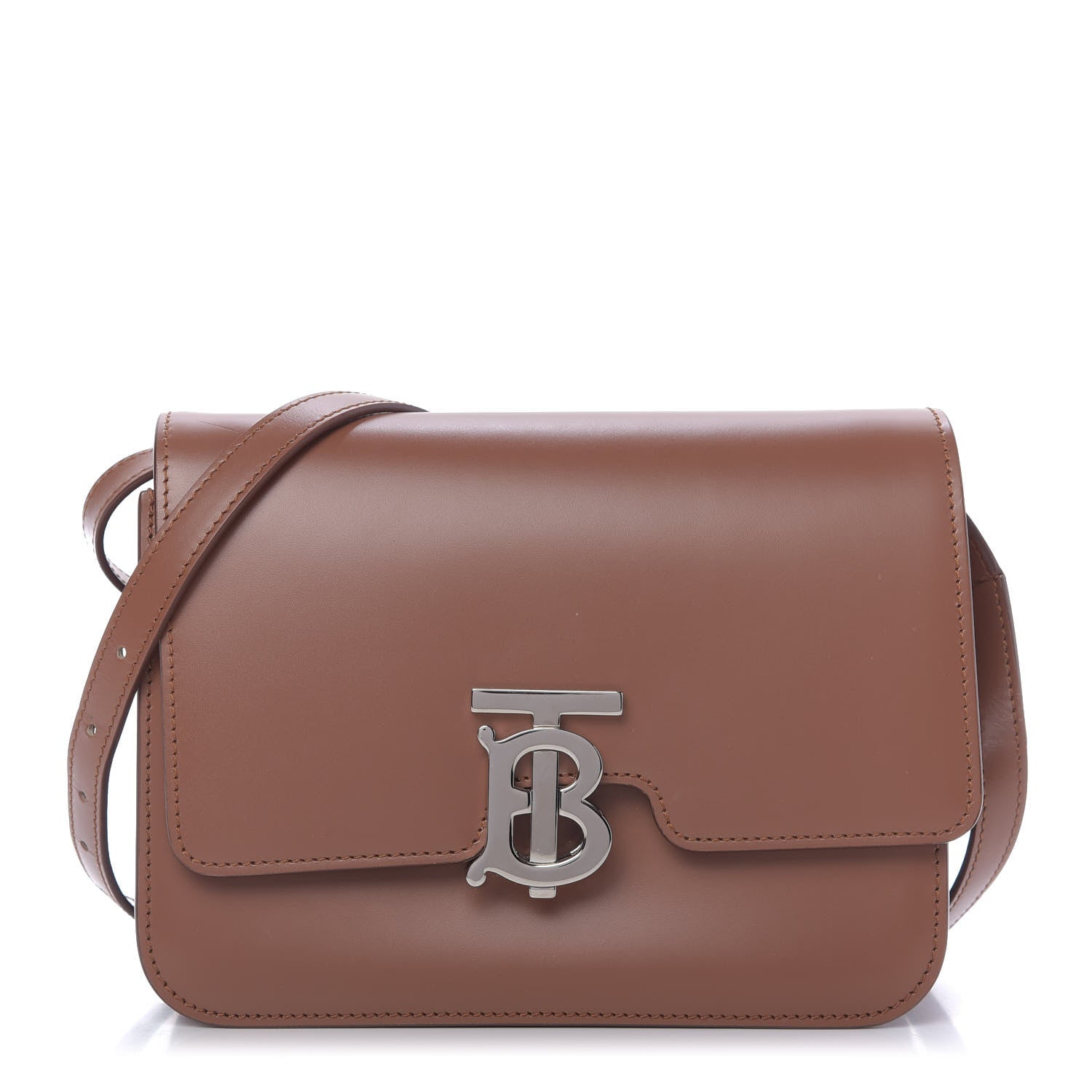 Burberry Calfskin Small TB Bag Malt Brown 1 of 9