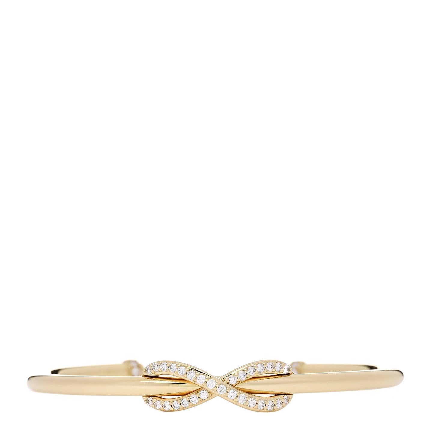 18K Yellow Gold Diamond Infinity Cuff Bracelet