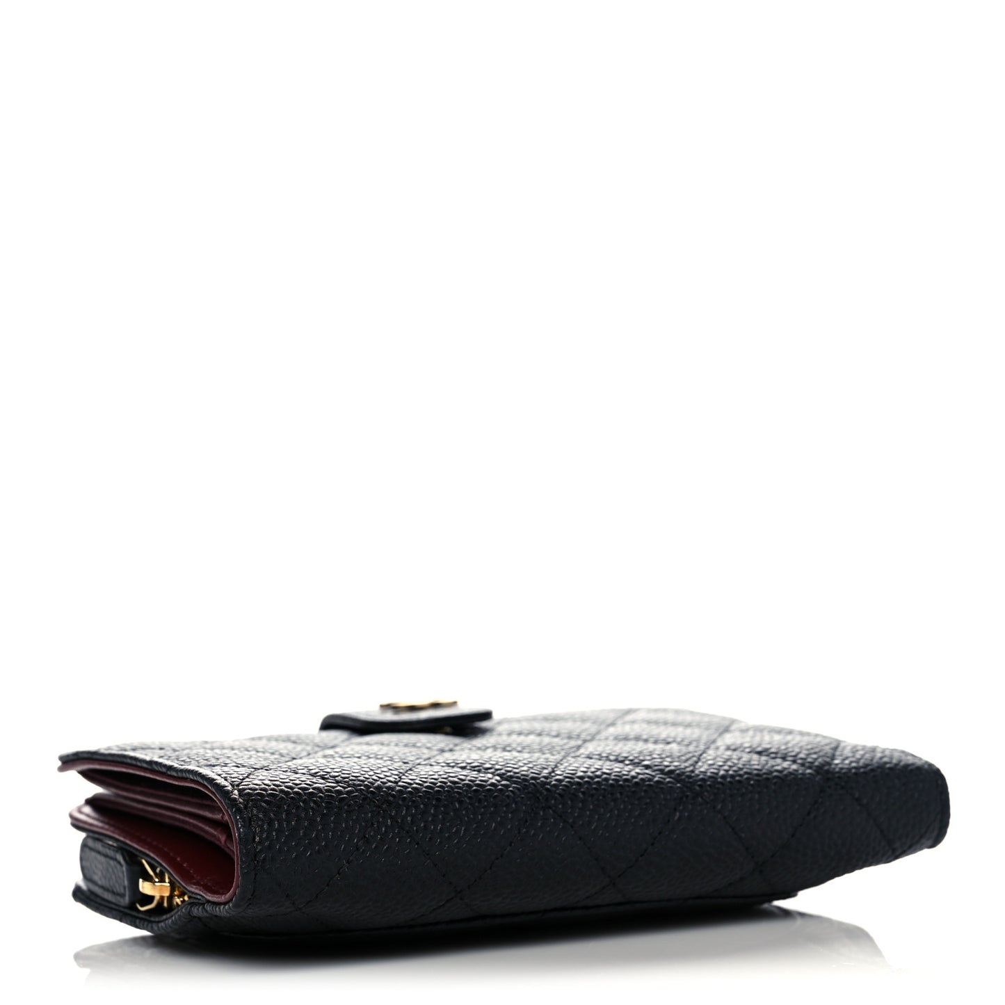 Caviar Quilted CC French Wallet Black