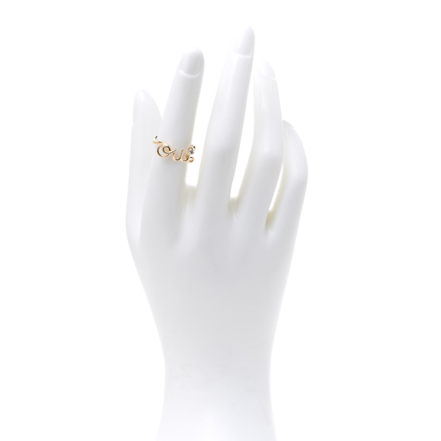18K Yellow Gold Diamond Oui Ring 52 6