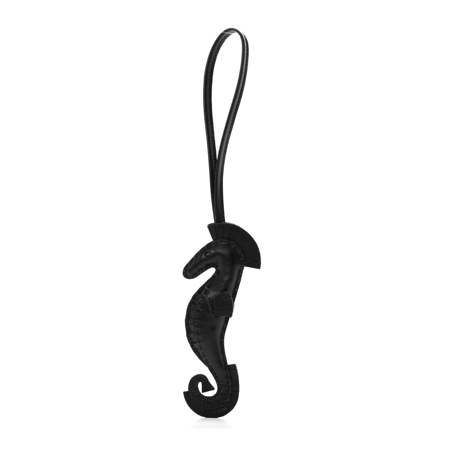 Milo Lambskin Hippo Bag Charm So Black