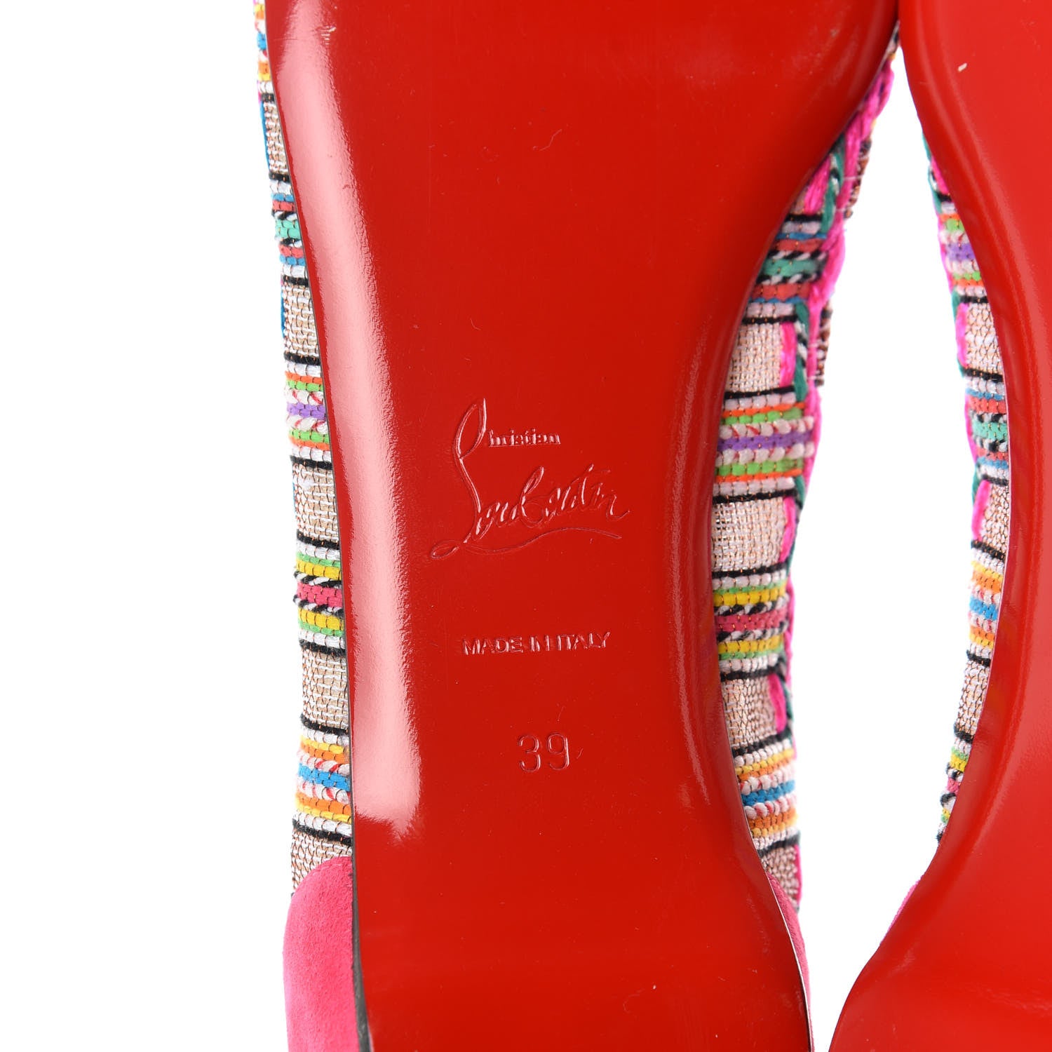 Christian Louboutin Lace Rete Tresse Suede Hippie Follies Flats 39 Version Multi 6 of 9