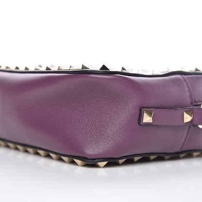 Valentino Garavani Calfskin Rockstud Camera Crossbody Bag Purple 9 of 10