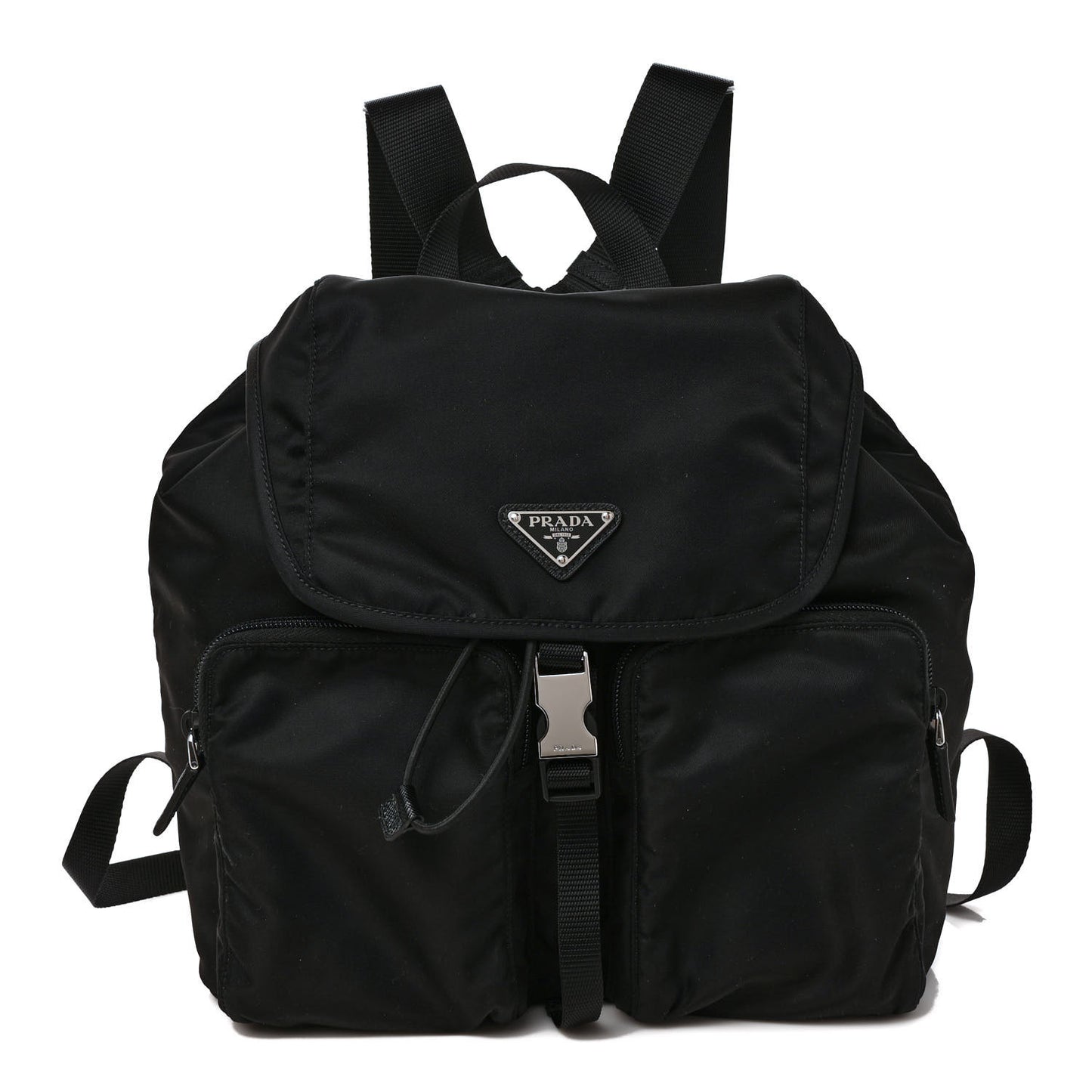 Tessuto Nylon Saffiano Vela Backpack Black